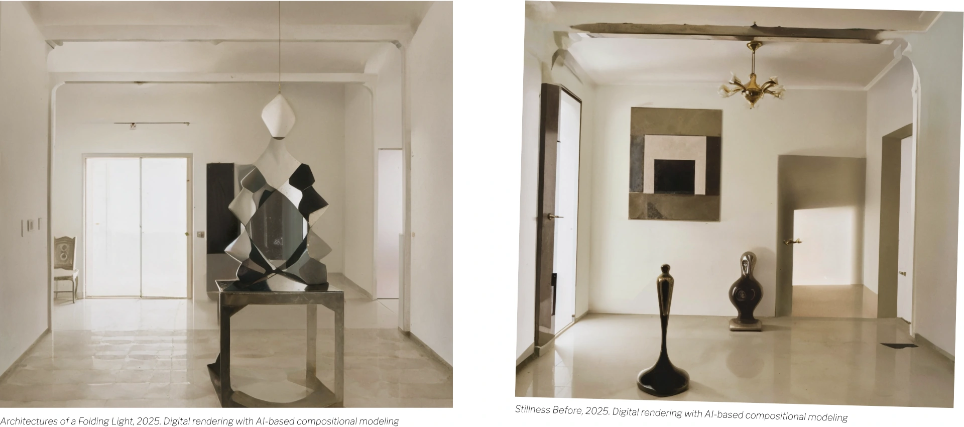 Spatial art concepts, stillness and light